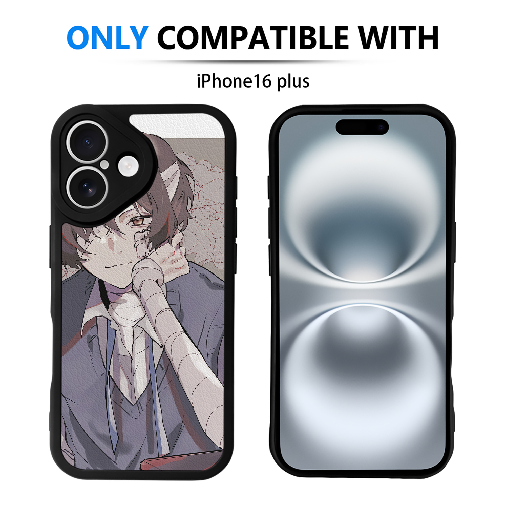 （画像用） 文豪ストレイドッグス Bungo Stray Dogs 【iPhone 16シリーズ対応】シリコンスマホケース（レザー調） 材質：シリコン